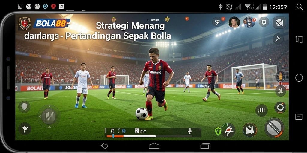 Tampilan gameplay BOLA88 yang intens dan penuh strategi.