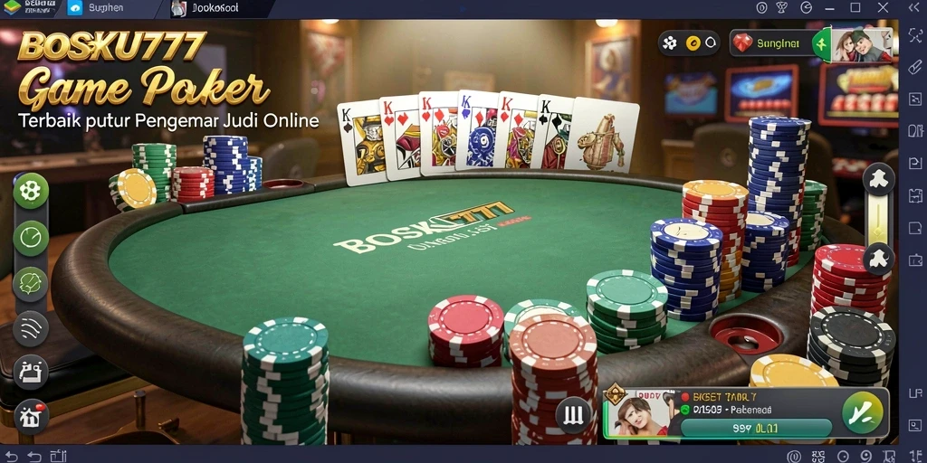 Screenshot gameplay menarik dari permainan Poker di BOSKU777.