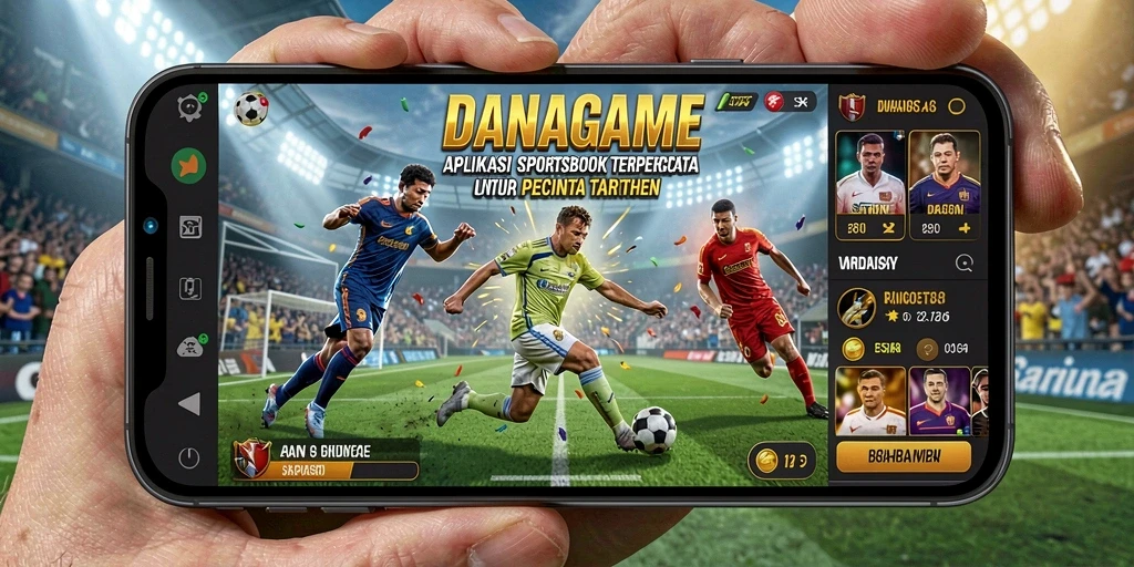 Screenshot gameplay DANAGAME yang menunjukkan taruhan olahraga secara real-time.