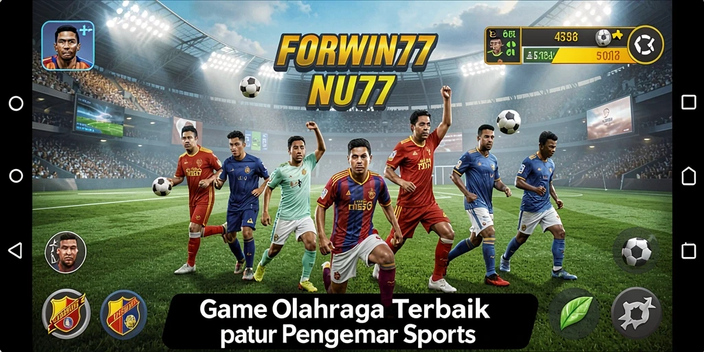 Tampilan menarik gameplay FORWIN77 dengan berbagai cabang olahraga.
