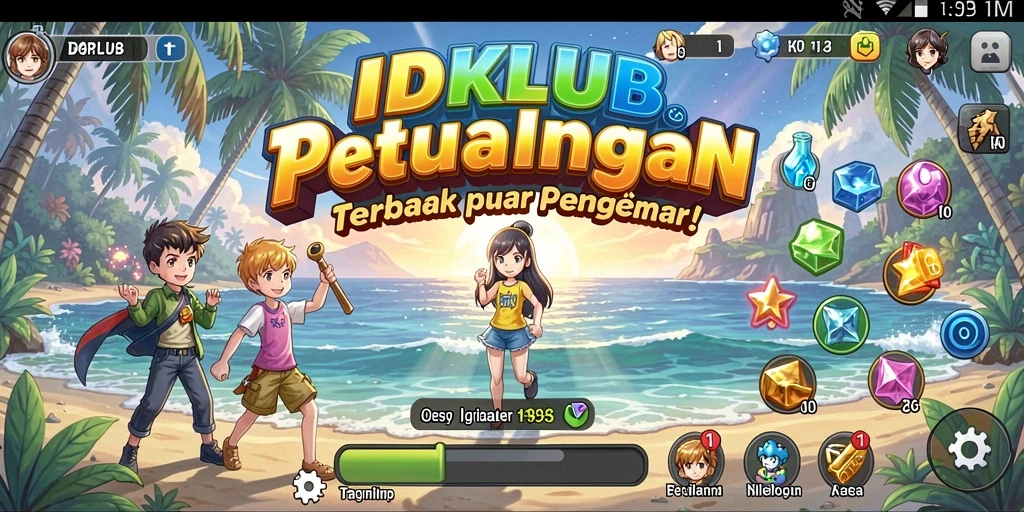 Tampilan gameplay menarik dari game Anime IDKLUB dengan karakter ikonik.