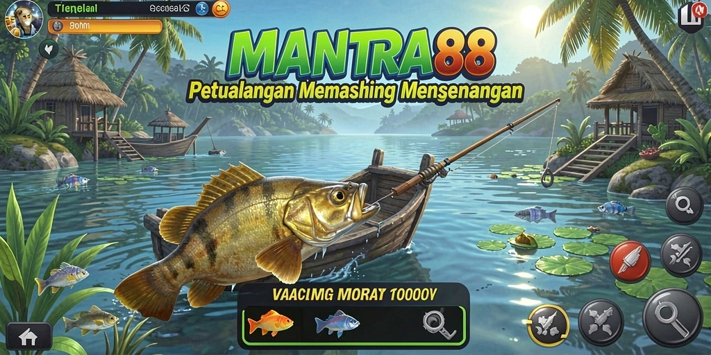 Tangkapan ikan yang mengesankan dalam gameplay MANTRA88.