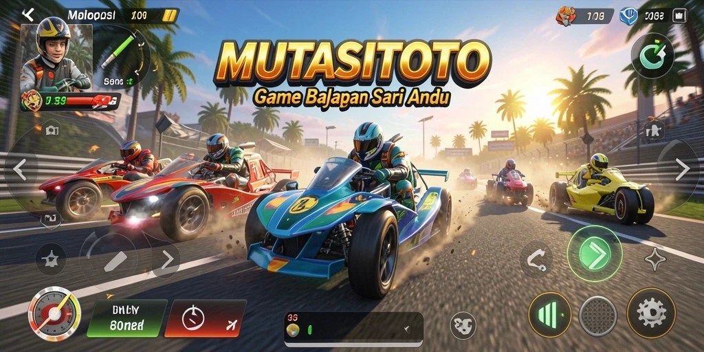 Gameplay balapan yang mendebarkan dan menantang.