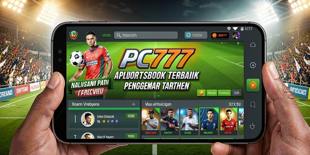 Tampilan menarik dari antarmuka aplikasi Sportsbook PC777.