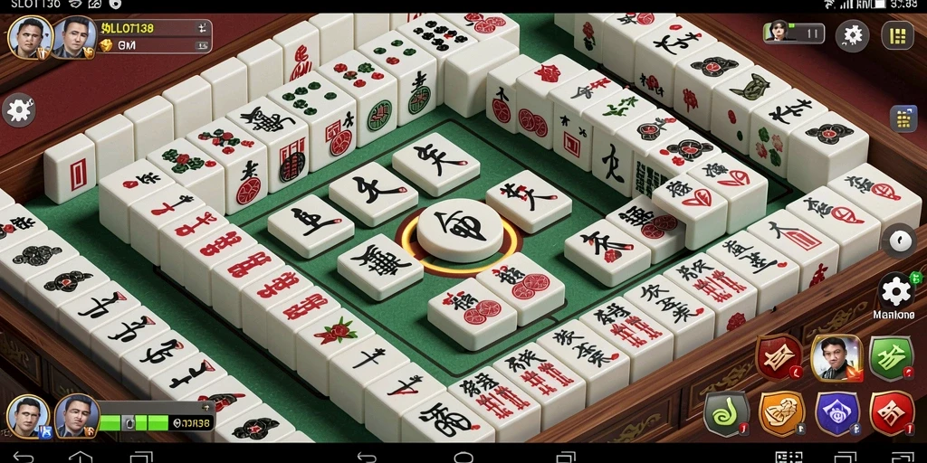 Tampilan gameplay Mahjong yang seru dan menarik di SLOT138.