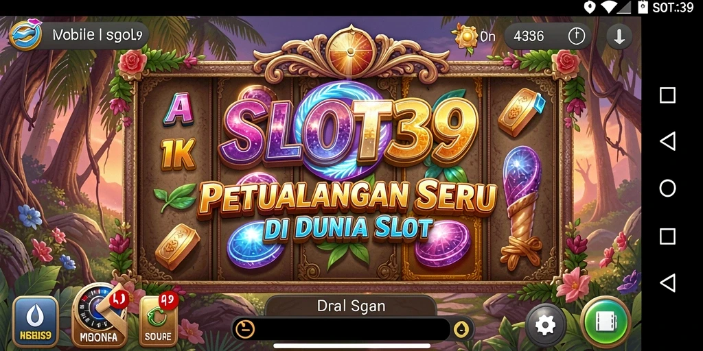 Tampilan gameplay dalam SLOT39 menampilkan petualangan mendebarkan di dunia slot yang penuh rintangan.