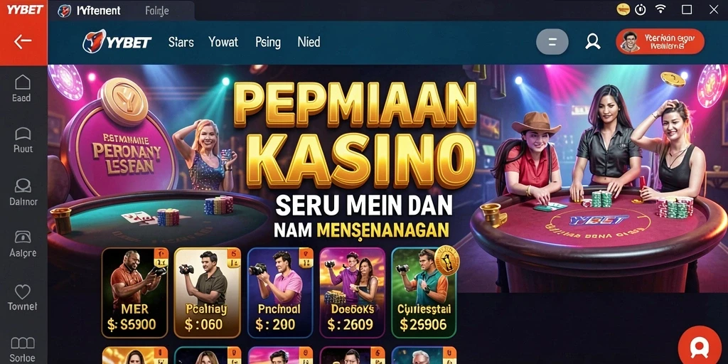 Screenshot YYBET menampilkan gameplay menarik dari berbagai permainan kasino.